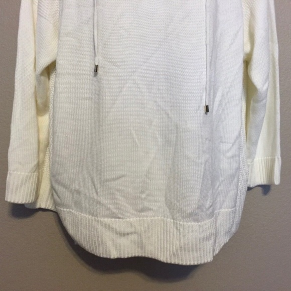 NWT Calvin Klein Women's White Laced-Up Grommet Mix Sweater Plus Size 1X - Picture 6 of 13
